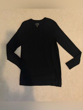 AYR The Deep End Black Merino Wool Crewneck Sweater Size M